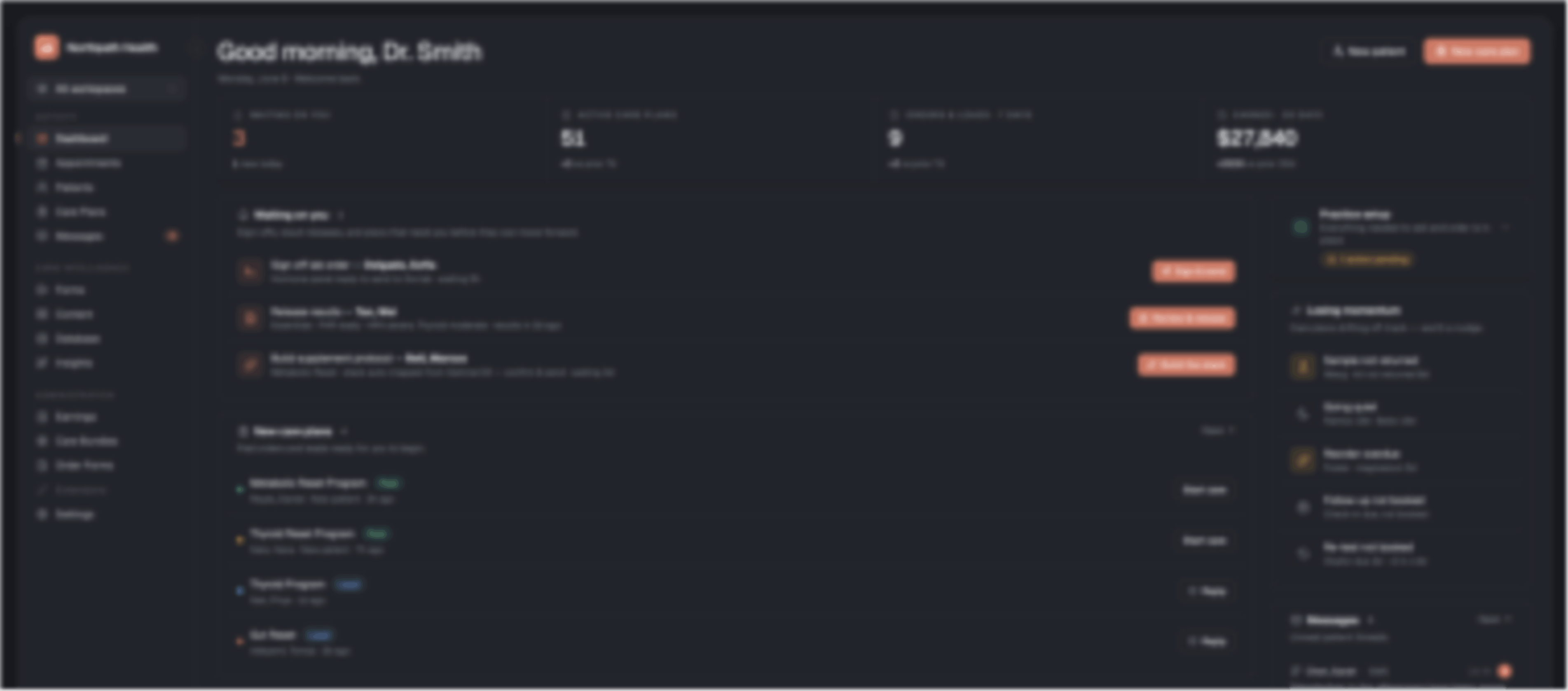 A preview of the Optive practitioner dashboard